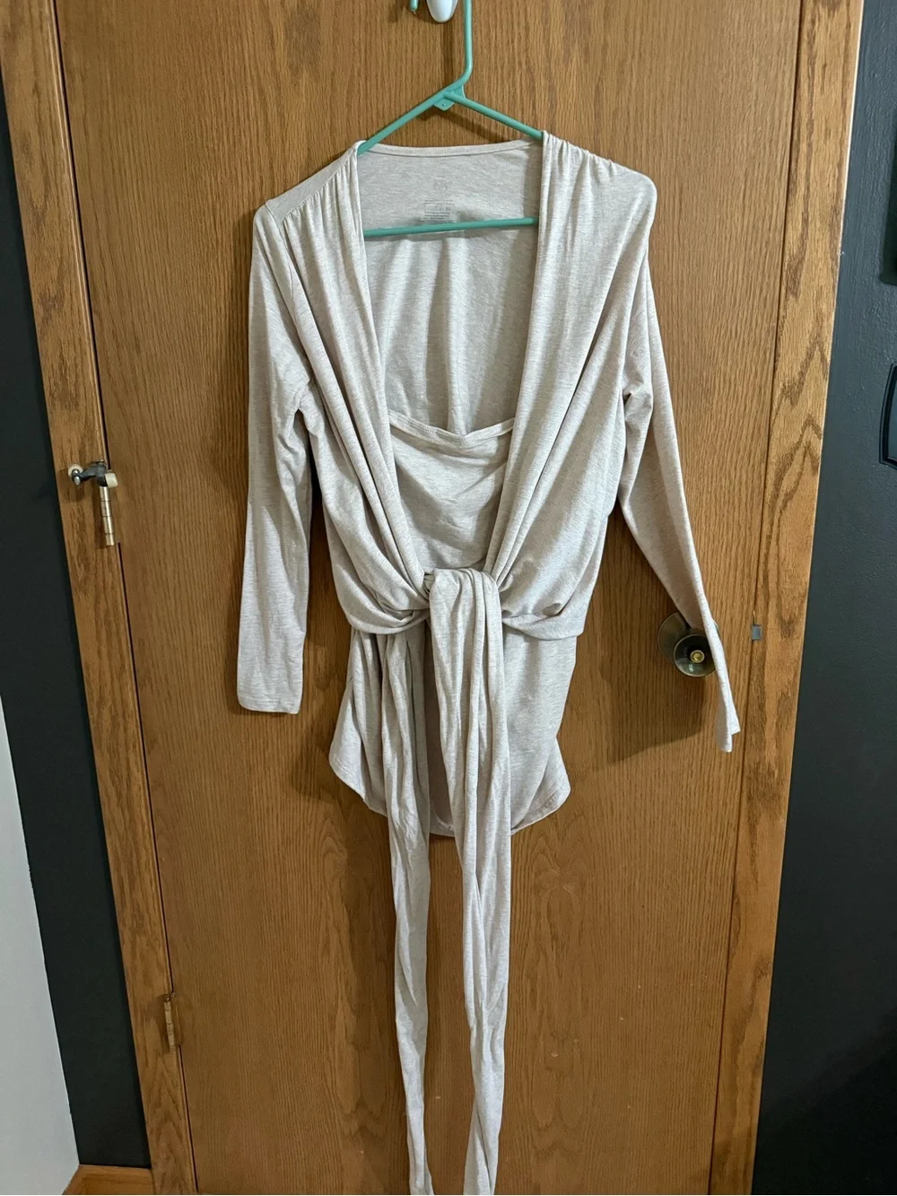 Kindred Bravely Organic Cotton Skin to Skin long Sleeve Wrap Top - Picture 3 of 5